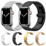 Cinturino per orologio xDfind in acciaio inossidabile massiccio con una sola perlina in bambù., For Apple Watch 42 / 44 / 45 / 46 / 49mm 22mm, For Apple Watch 38 / 40 / 41 / S10 42mm 20mm