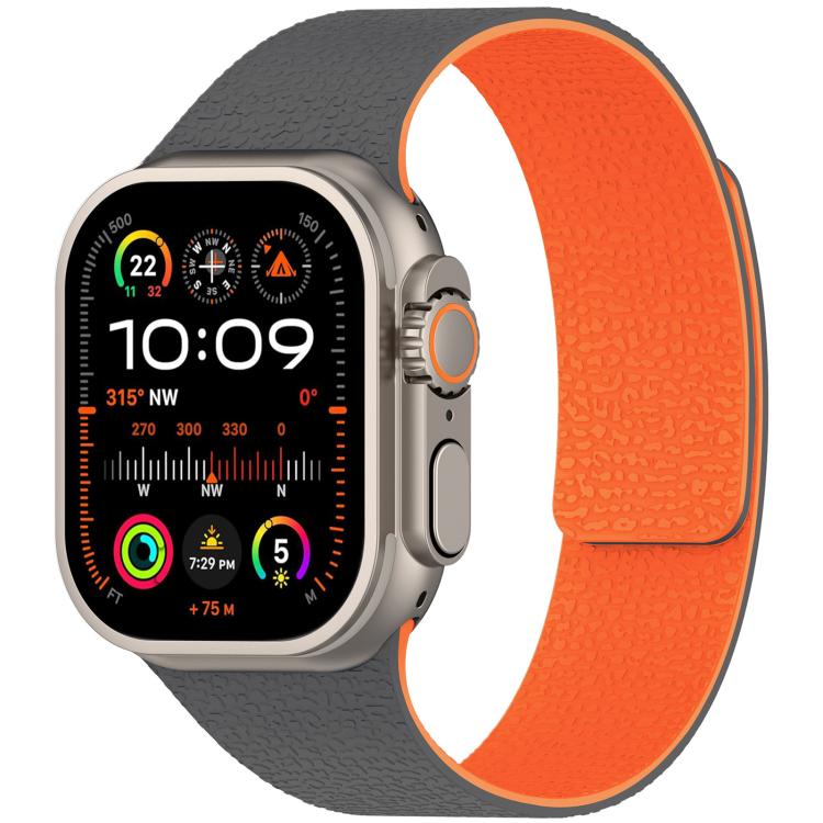 Cinturino per orologio magnetico in silicone con texture litchi xDfind, For Apple Watch 42 / 44 / 45 / 46 / 49mm, For Apple Watch 38 / 40 / 41 / S10 42mm
