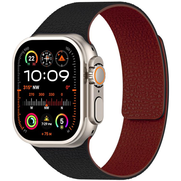 Cinturino per orologio magnetico in silicone con texture litchi xDfind, For Apple Watch 42 / 44 / 45 / 46 / 49mm, For Apple Watch 38 / 40 / 41 / S10 42mm