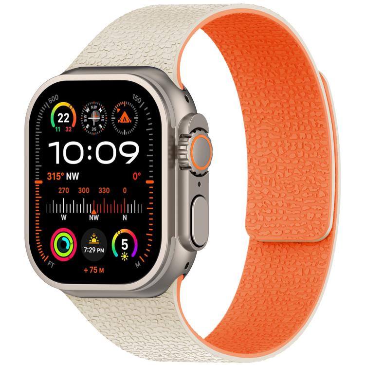 Cinturino per orologio magnetico in silicone con texture litchi xDfind, For Apple Watch 42 / 44 / 45 / 46 / 49mm, For Apple Watch 38 / 40 / 41 / S10 42mm