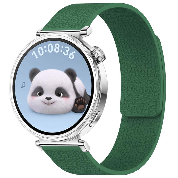 Cinturino per orologio magnetico in silicone con texture a litchi e testa piatta xDfind, 18mm, 20mm