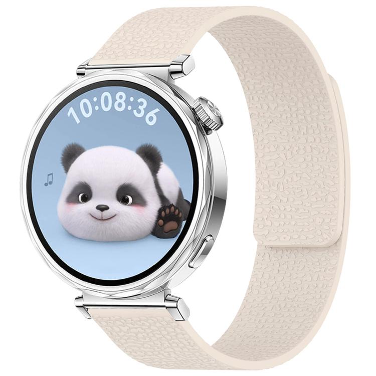 Cinturino per orologio magnetico in silicone con texture a litchi e testa piatta xDfind, 18mm, 20mm