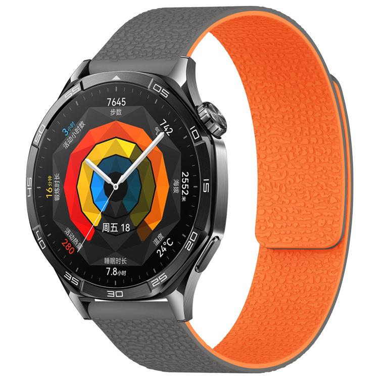 Cinturino per orologio magnetico in silicone con texture a litchi e testa piatta xDfind, 18mm, 20mm