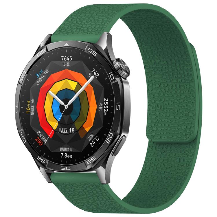 Cinturino per orologio magnetico in silicone con texture a litchi e testa piatta xDfind, 22mm, 14mm