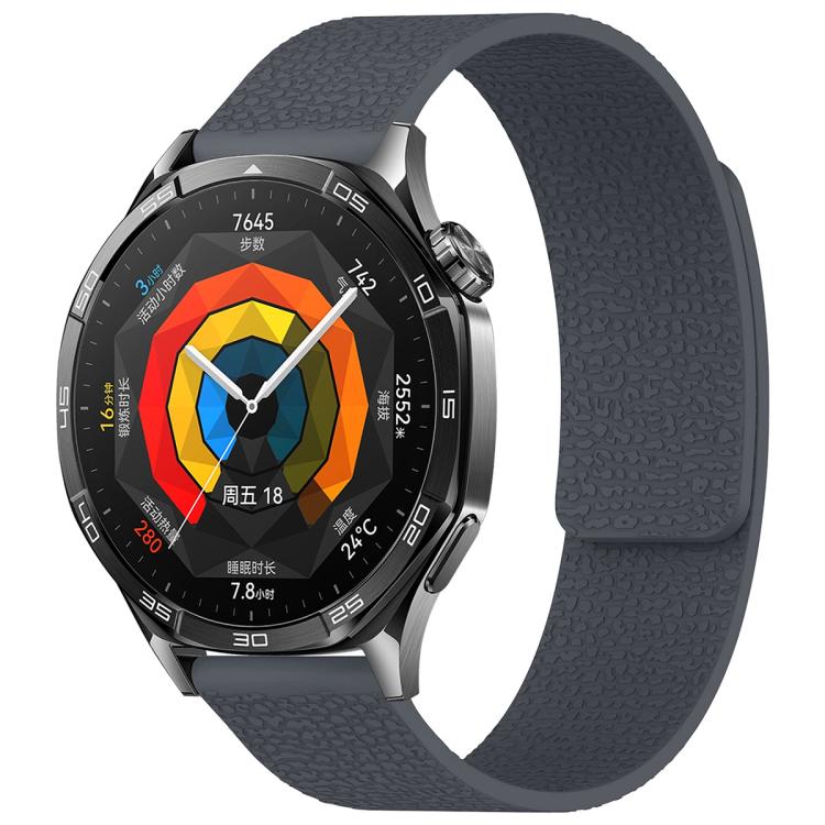 Cinturino per orologio magnetico in silicone con texture a litchi e testa piatta xDfind, 22mm, 14mm
