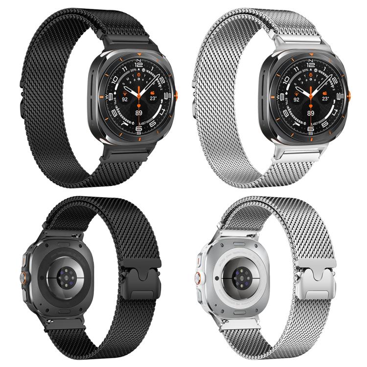 Cinturino per orologio in acciaio inossidabile con fibbia milanese a paracadute xDfind, For Samsung Galaxy Watch Ultra / Ultra 2025, For Samsung Galaxy Watch8 / Wacth8 Classic 22mm