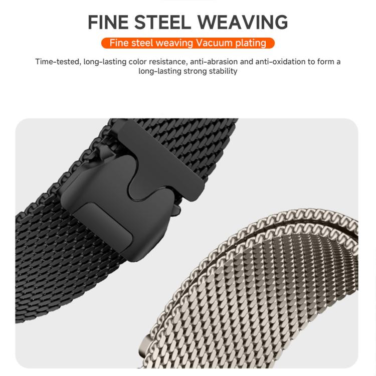 Cinturino per orologio in acciaio inossidabile con fibbia milanese a paracadute xDfind, For Samsung Galaxy Watch Ultra / Ultra 2025, For Samsung Galaxy Watch8 / Wacth8 Classic 22mm