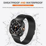 Cinturino per orologio in acciaio inossidabile con fibbia milanese a paracadute xDfind, For Samsung Galaxy Watch Ultra / Ultra 2025, For Samsung Galaxy Watch8 / Wacth8 Classic 22mm