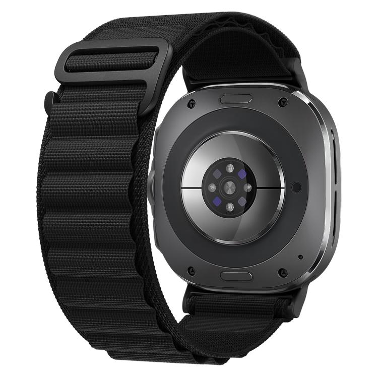 Cinturino per orologio xDfind in nylon nero con fibbia ad anello, For Samsung Galaxy Watch Ultra 47mm / Ultra 2025, For Samsung Galaxy Watch8 / 8 Classic
