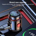 Trasmettitore FM per auto T23 con lettore Bluetooth e ricarica rapida., T23