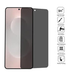 Pellicola in vetro temperato anti-spia ad alta trasparenza, copertura completa, supporto per lo sblocco tramite impronta digitale., For Samsung Galaxy S25 Edge 5G