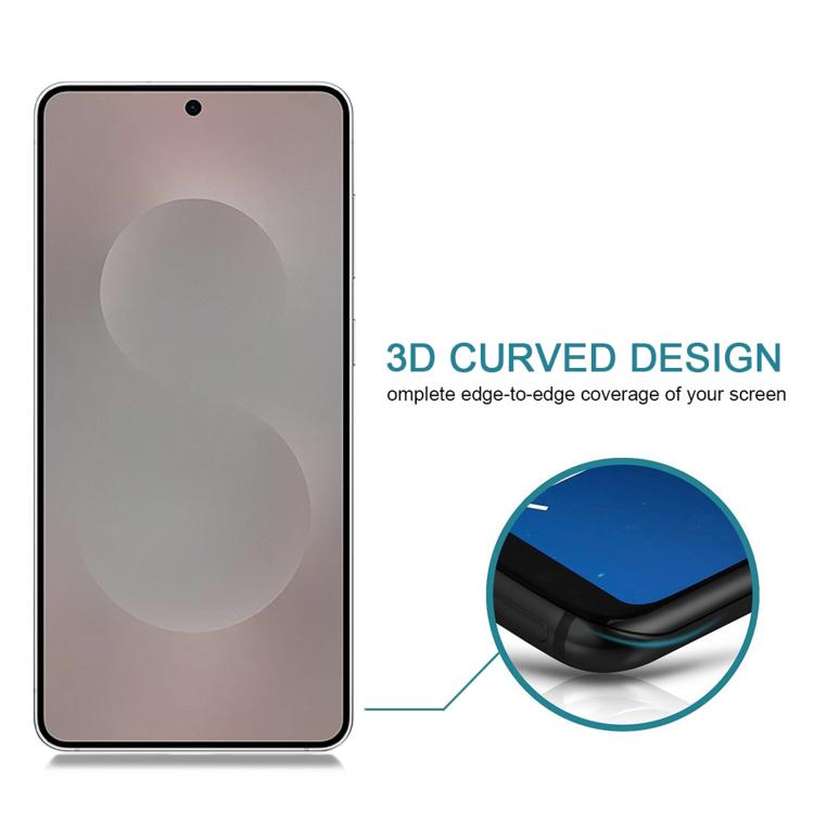 Pellicola in vetro temperato anti-spia ad alta trasparenza, copertura completa, supporto per lo sblocco tramite impronta digitale., For Samsung Galaxy S25 Edge 5G