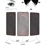 Pellicola in vetro temperato anti-spia ad alta trasparenza, copertura completa, supporto per lo sblocco tramite impronta digitale., For Samsung Galaxy S25 Edge 5G