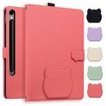 Custodia per tablet intelligente in similpelle effetto pelle di gatto e litchi, For Samsung Galaxy Tab S10 Lite / S10 FE, For Samsung Galaxy Tab S11, For Samsung Galaxy Tab S10+ / S9+, For Samsung Galaxy Tab S10 / S9 / S9 FE