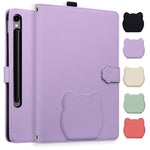 Custodia per tablet intelligente in similpelle effetto pelle di gatto e litchi, For Samsung Galaxy Tab S10 Lite / S10 FE, For Samsung Galaxy Tab S11, For Samsung Galaxy Tab S10+ / S9+, For Samsung Galaxy Tab S10 / S9 / S9 FE