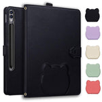 Custodia per tablet intelligente in similpelle effetto pelle di gatto e litchi, For Samsung Galaxy Tab S10 Lite / S10 FE, For Samsung Galaxy Tab S11, For Samsung Galaxy Tab S10+ / S9+, For Samsung Galaxy Tab S10 / S9 / S9 FE