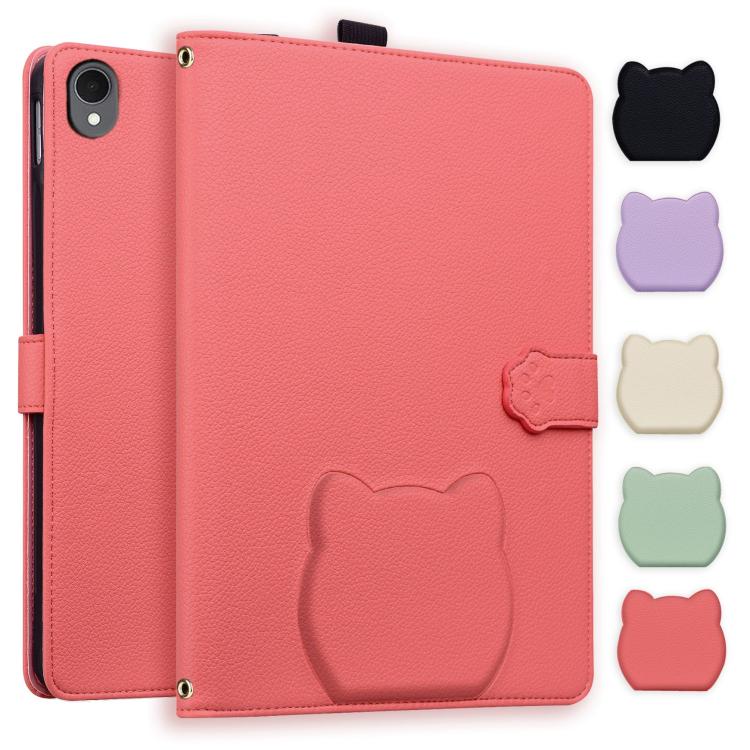 Custodia per tablet intelligente in similpelle effetto pelle di gatto e litchi, For Samsung Galaxy Tab S10 Lite / S10 FE, For Samsung Galaxy Tab S11, For Samsung Galaxy Tab S10+ / S9+, For Samsung Galaxy Tab S10 / S9 / S9 FE