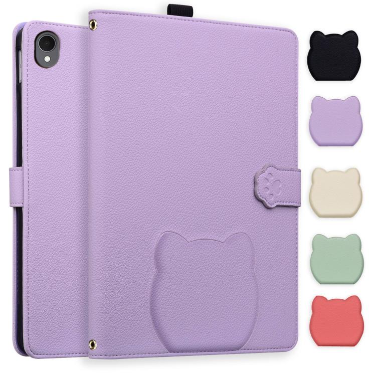 Custodia per tablet intelligente in similpelle effetto pelle di gatto e litchi, For Samsung Galaxy Tab S10 Lite / S10 FE, For Samsung Galaxy Tab S11, For Samsung Galaxy Tab S10+ / S9+, For Samsung Galaxy Tab S10 / S9 / S9 FE