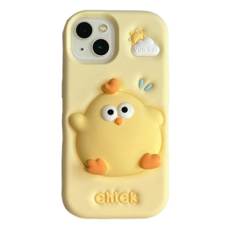 Custodia per telefono in silicone a forma di pulcino, facile da premere., For iPhone 13 Pro, For iPhone 13, For iPhone 12 Pro Max