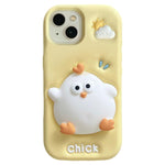 Custodia per telefono in silicone a forma di pulcino, facile da premere., For iPhone 13 Pro, For iPhone 13, For iPhone 12 Pro Max
