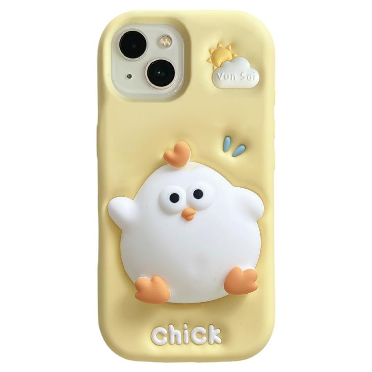 Custodia per telefono in silicone a forma di pulcino, facile da premere., For iPhone 13 Pro, For iPhone 13, For iPhone 12 Pro Max
