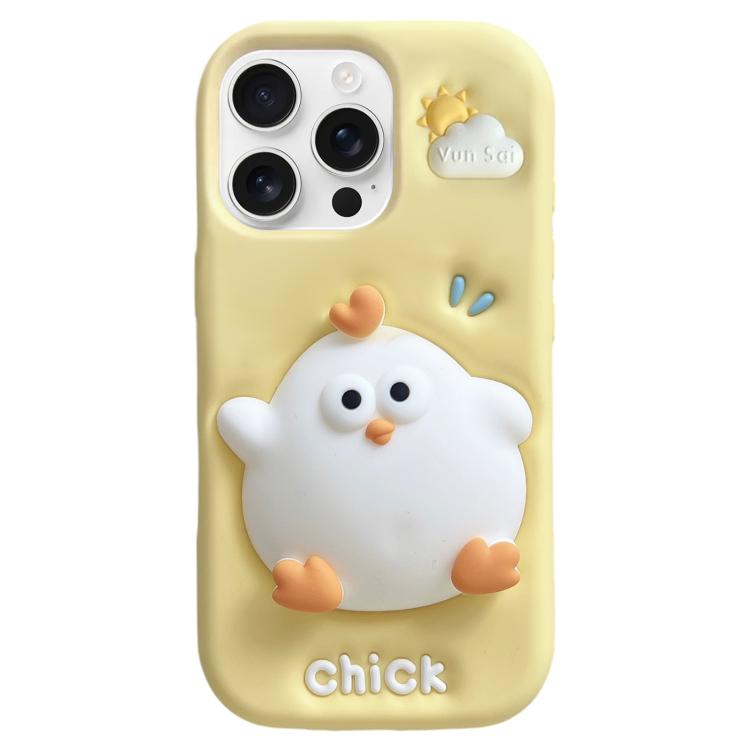 Custodia per telefono in silicone a forma di pulcino, facile da premere., For iPhone 13 Pro, For iPhone 13, For iPhone 12 Pro Max