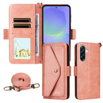 Custodia per telefono a tracolla in pelle di vacchetta con scomparti multipli per carte., For Samsung Galaxy A06 5G / 4G, For Samsung Galaxy A56 5G, For Samsung Galaxy A16 5G / 4G / A26 5G, For Samsung Galaxy A36 5G
