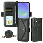 Custodia per telefono a tracolla in pelle di vacchetta con scomparti multipli per carte., For Samsung Galaxy A06 5G / 4G, For Samsung Galaxy A56 5G, For Samsung Galaxy A16 5G / 4G / A26 5G, For Samsung Galaxy A36 5G