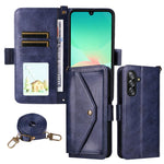 Custodia per telefono a tracolla in pelle di vacchetta con scomparti multipli per carte., For Samsung Galaxy A06 5G / 4G, For Samsung Galaxy A56 5G, For Samsung Galaxy A16 5G / 4G / A26 5G, For Samsung Galaxy A36 5G
