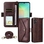 Custodia per telefono a tracolla in pelle di vacchetta con scomparti multipli per carte., For Galaxy A57 5G, For Samsung Galaxy A25e / A25 5G SC-53F, For Samsung Galaxy S25 FE 5G, For Samsung Galaxy A07 4G