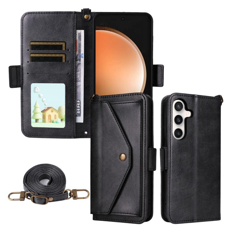 Custodia per telefono a tracolla in pelle di vacchetta con scomparti multipli per carte., For Galaxy A57 5G, For Samsung Galaxy A25e / A25 5G SC-53F, For Samsung Galaxy S25 FE 5G, For Samsung Galaxy A07 4G