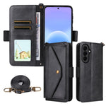 Custodia per telefono a tracolla in pelle di vacchetta con scomparti multipli per carte., For Galaxy A57 5G, For Samsung Galaxy A25e / A25 5G SC-53F, For Samsung Galaxy S25 FE 5G, For Samsung Galaxy A07 4G