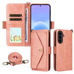 Custodia per telefono a tracolla in pelle di vacchetta con scomparti multipli per carte., For Galaxy A57 5G, For Samsung Galaxy A25e / A25 5G SC-53F, For Samsung Galaxy S25 FE 5G, For Samsung Galaxy A07 4G
