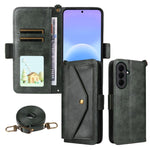 Custodia per telefono a tracolla in pelle di vacchetta con scomparti multipli per carte., For Galaxy A57 5G, For Samsung Galaxy A25e / A25 5G SC-53F, For Samsung Galaxy S25 FE 5G, For Samsung Galaxy A07 4G