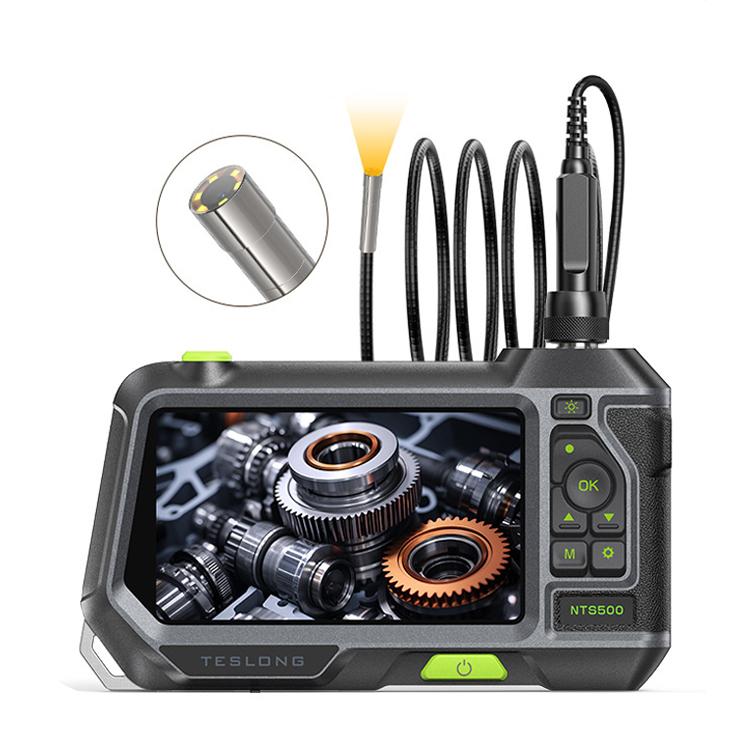 Endoscopio industriale per condotte TESLONG NTS500 con schermo HD da 5 pollici, 7.6mm Single Lens / 1m, 3.9mm Lens / 3m, 5.5mm Single Lens / 1m, 7.6mm Single Lens / 5m, 8mm Dual Lens / 1m, 3.9mm Single Lens / 1m, 5.5mm Dual Lens / 1m                   ...