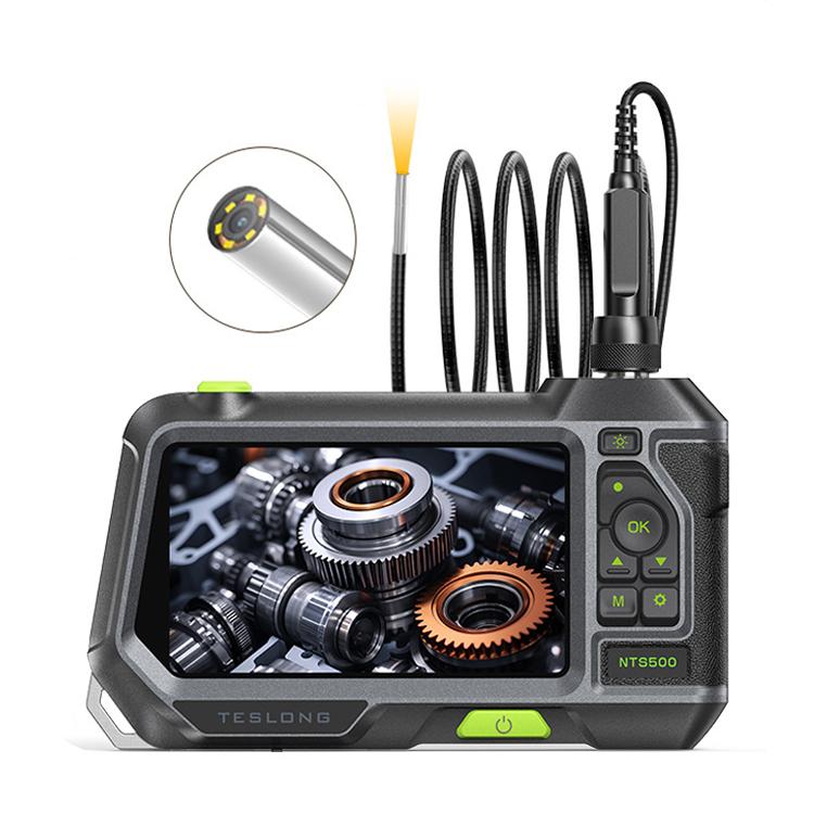 Endoscopio industriale per condotte TESLONG NTS500 con schermo HD da 5 pollici, 7.6mm Single Lens / 1m, 3.9mm Lens / 3m, 5.5mm Single Lens / 1m, 7.6mm Single Lens / 5m, 8mm Dual Lens / 1m, 3.9mm Single Lens / 1m, 5.5mm Dual Lens / 1m                   ...
