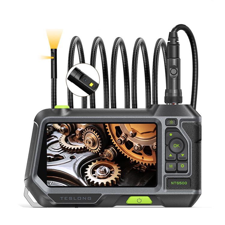Endoscopio industriale per condotte TESLONG NTS500 con schermo HD da 5 pollici, 7.6mm Single Lens / 1m, 3.9mm Lens / 3m, 5.5mm Single Lens / 1m, 7.6mm Single Lens / 5m, 8mm Dual Lens / 1m, 3.9mm Single Lens / 1m, 5.5mm Dual Lens / 1m                   ...