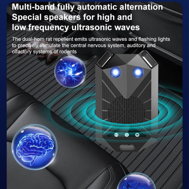 Repellente per topi intelligente ad ultrasuoni per auto, Ultrasonic Mouse Repeller