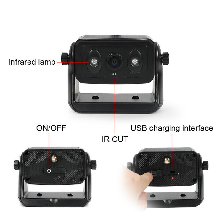 Telecamera posteriore per auto magnetica a energia solare, wireless 2.4G WiFi con telecomando., Car Rear View Reversing Camera