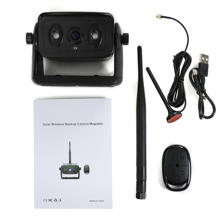 Telecamera posteriore per auto magnetica a energia solare, wireless 2.4G WiFi con telecomando., Car Rear View Reversing Camera