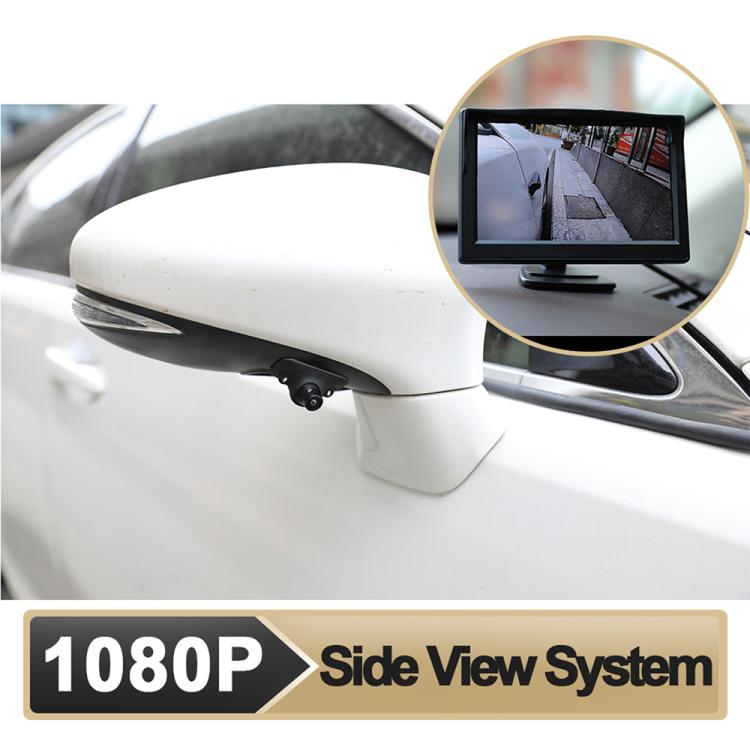 Kit di assistenza all'immagine con telecamera anteriore e laterale per il rilevamento dell'angolo cieco, schermo HD da 5 pollici 1080P., Side Front Blind Spot Camera