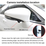 Kit di assistenza all'immagine con telecamera anteriore e laterale per il rilevamento dell'angolo cieco, schermo HD da 5 pollici 1080P., Side Front Blind Spot Camera