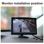 Kit di assistenza all'immagine con telecamera anteriore e laterale per il rilevamento dell'angolo cieco, schermo HD da 5 pollici 1080P., Side Front Blind Spot Camera