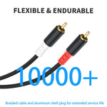 2 RCA Male to 2 RCA Male Audio Cable, 1m, 2m, 3m, 5m, 7.6m