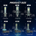 1 coppia di lampadine a LED per fari auto da 32W 3200LM 6500K con ventola, 9005, 9006, H1, H4, H7, H11