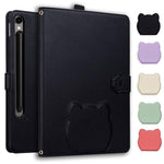 Custodia per tablet in pelle effetto pelle di gatto con motivo litchi, For Galaxy Tab S10 FE+ / S11