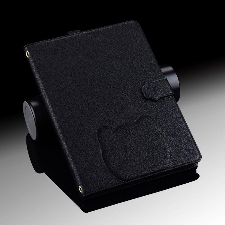 Custodia per tablet in pelle effetto pelle di gatto con motivo litchi, For Galaxy Tab S10 FE+ / S11
