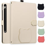 Custodia per tablet in pelle effetto pelle di gatto con motivo litchi, For Galaxy Tab S10 FE+ / S11