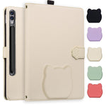 Custodia per tablet in pelle effetto pelle di gatto con motivo litchi, For Galaxy Tab S12+, For Galaxy Tab S12 Utra /S11 Ultra /S10 Ultra, For Galaxy Tab A11+ / A9+, For Galaxy Tab A11 / A9