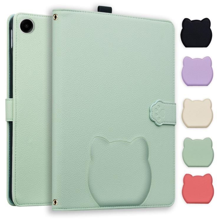 Custodia per tablet in pelle effetto pelle di gatto con motivo litchi, For Galaxy Tab S12+, For Galaxy Tab S12 Utra /S11 Ultra /S10 Ultra, For Galaxy Tab A11+ / A9+, For Galaxy Tab A11 / A9